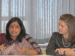 Hema Pandey Speaking and Jessica Evert at CFHI Forum on the Empowerment of Women 2010 UN New York